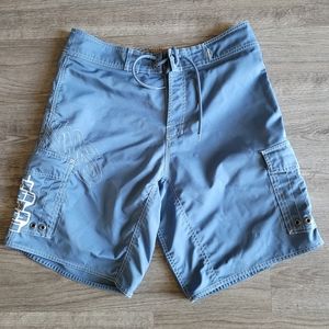 Men Size 32 Sims Swim Trunks Board Shorts Color Blue